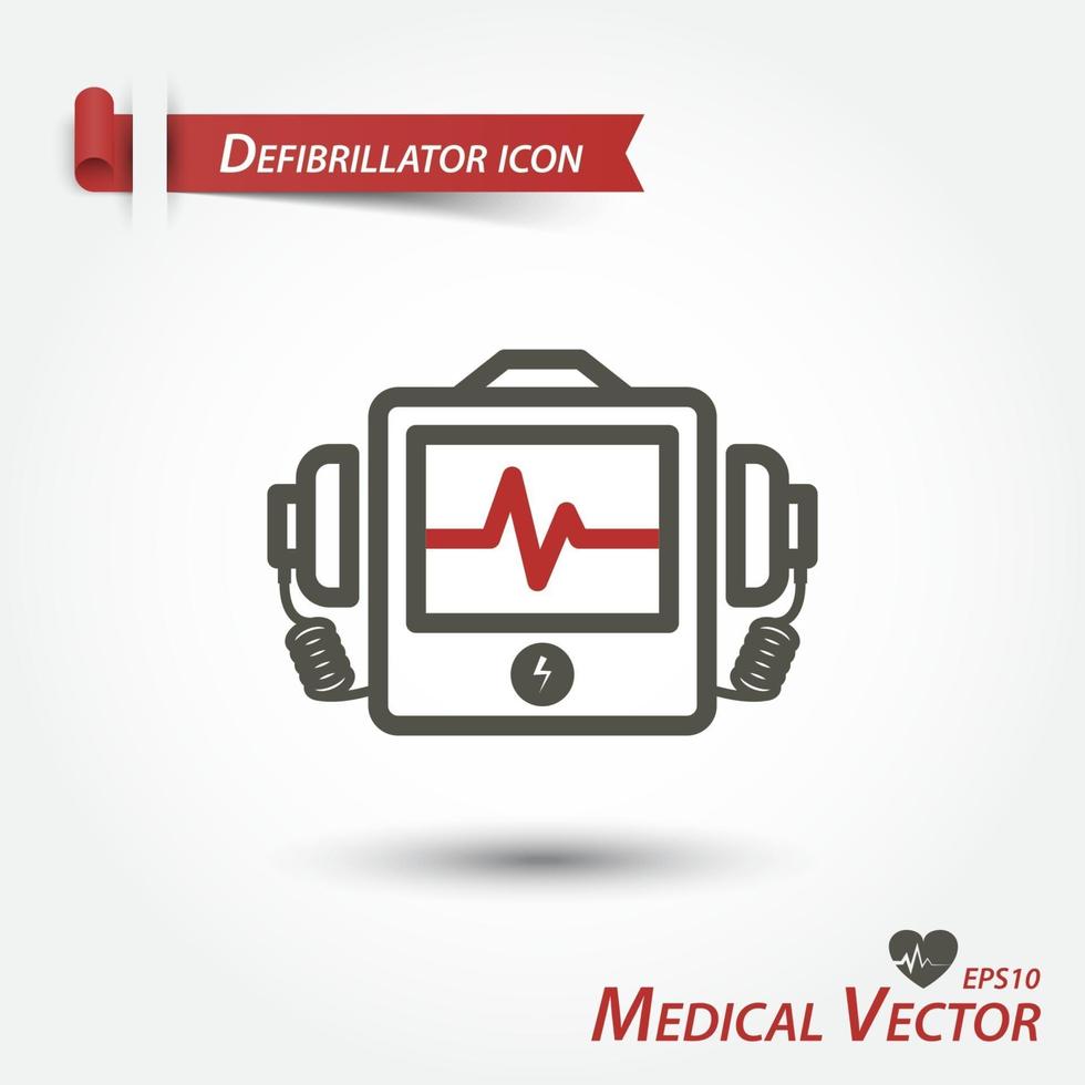 Defibrillator icon  Medical vector