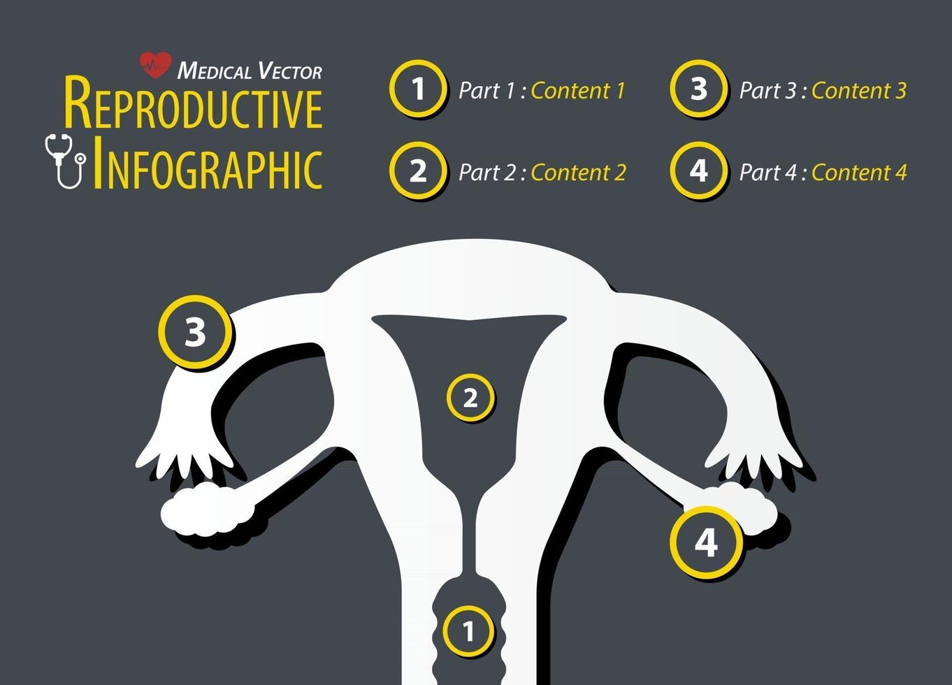 diseño plano de infografía reproductiva vector