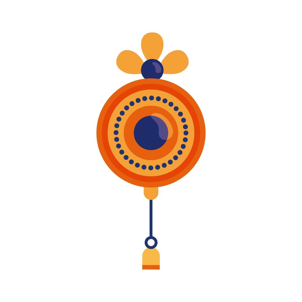 happy raksha bandhan celebration with circular frame flat style vector