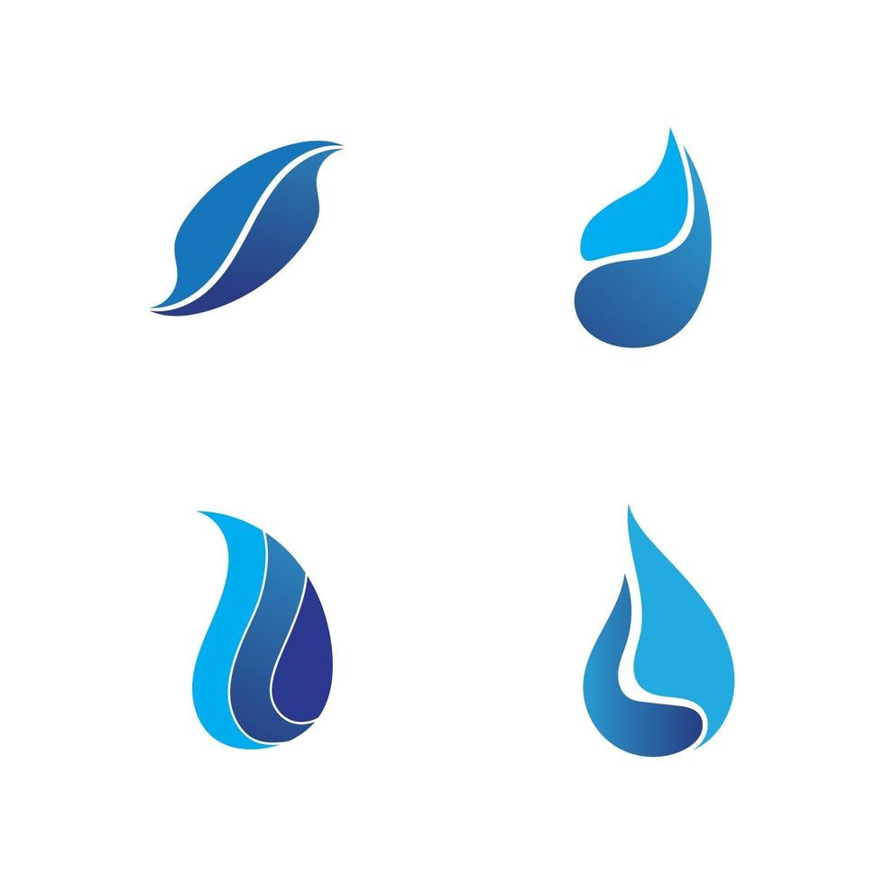 Waves beach logo and symbols template icons app blue vector