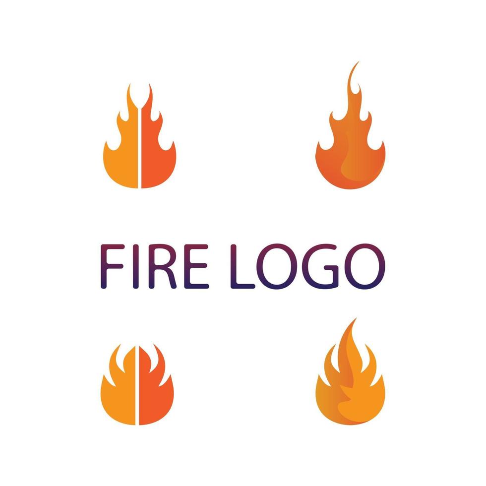 fuego, llama, naturaleza, logotipo, y, símbolos, iconos, plantilla, vector