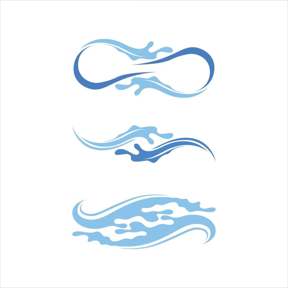 gota de agua logo plantilla vector ola logo abstracto azul