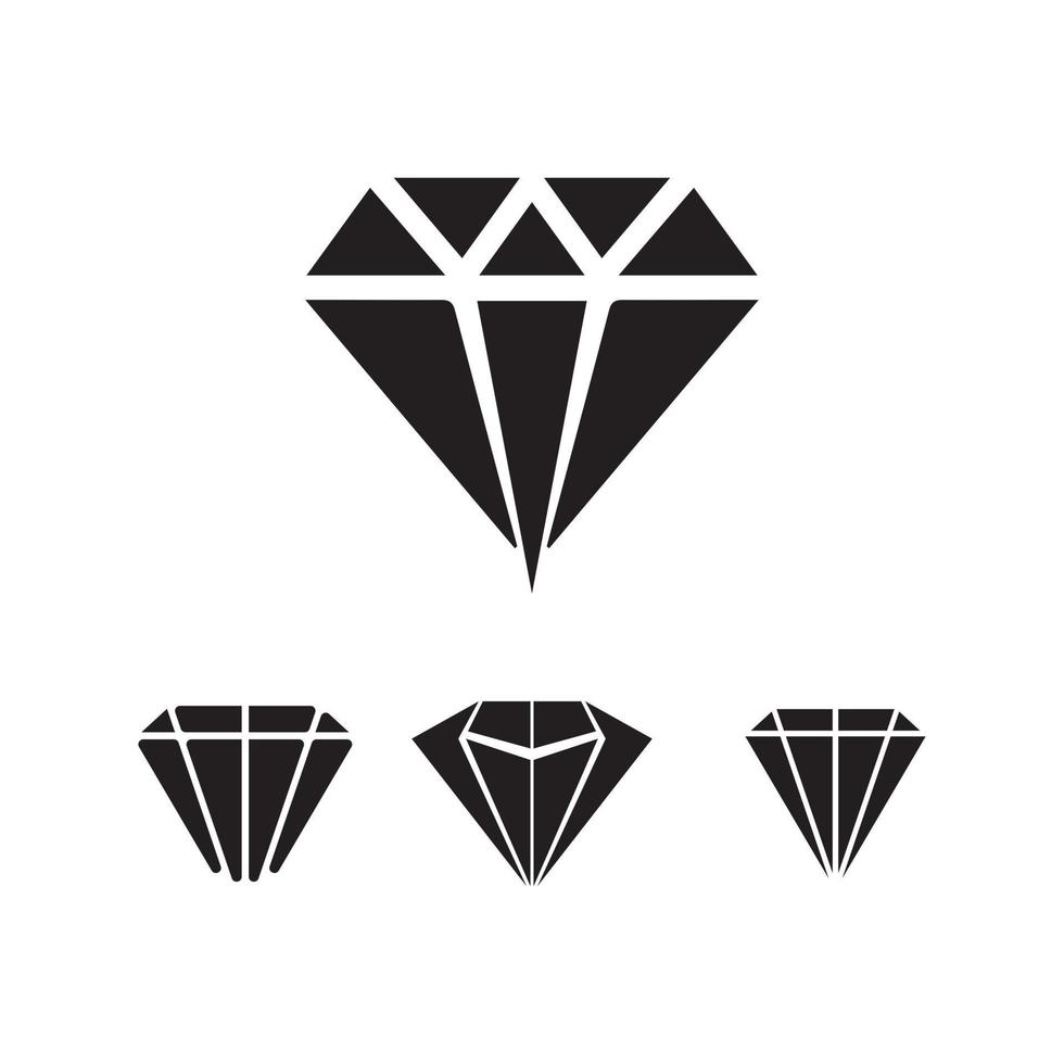 símbolo de plantilla de logotipo vectorial de diseño de diamantes y joyas vector