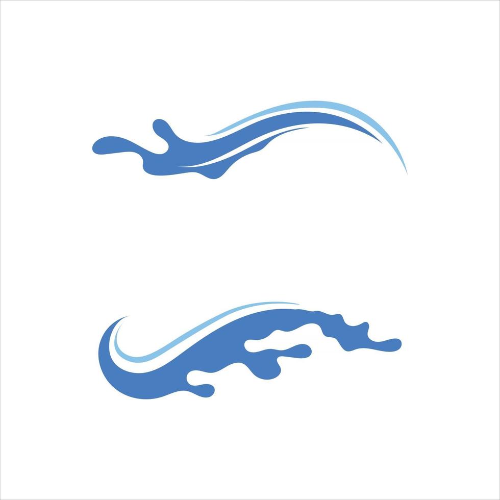 Water drop Logo Template vector blue wave