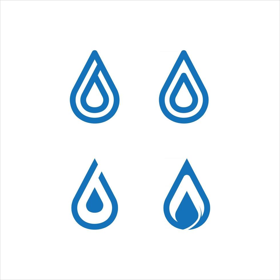 Water wave icon vector Water and wave icon vector abstract logo design water drop and blue