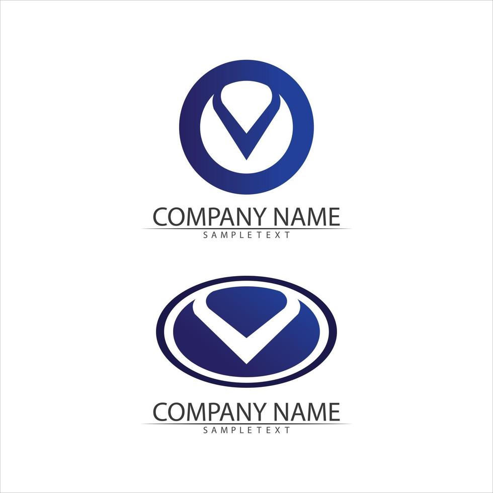V Letter Logo Template Vector Blue Logo V Font For Business Vector Art At Vecteezy