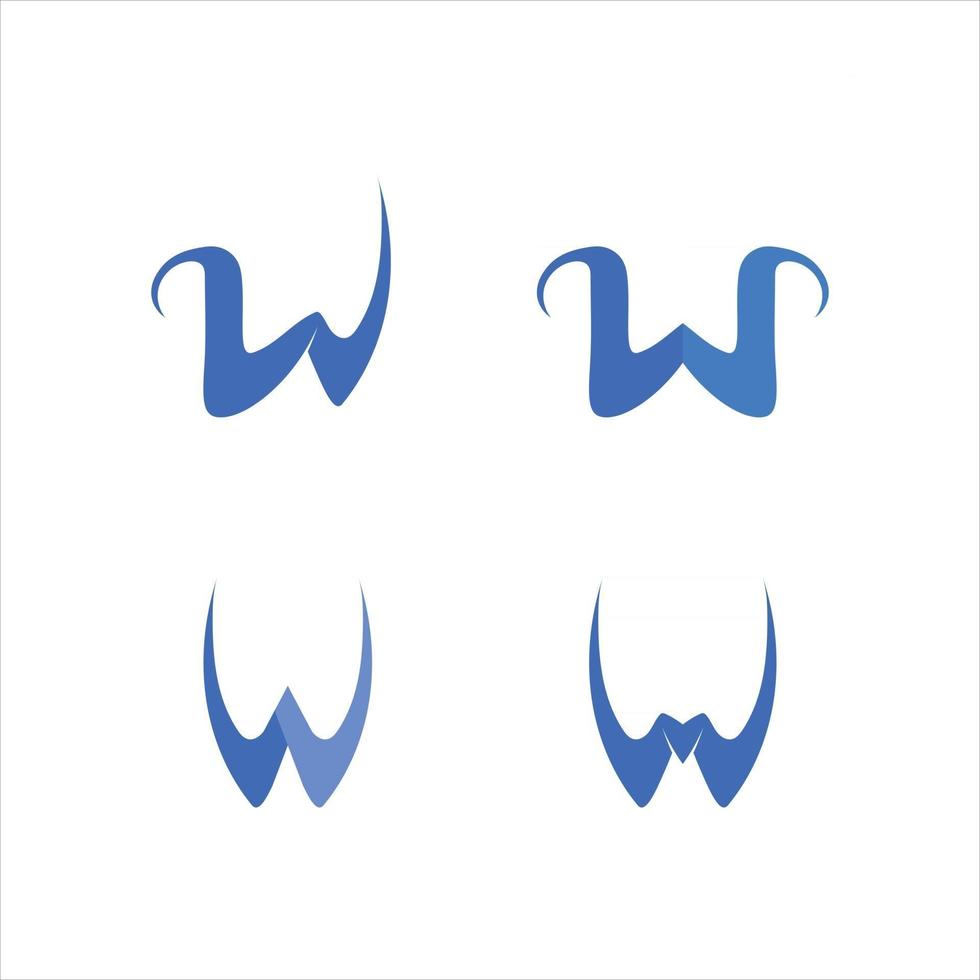 W Letter Logo Template logo font W vector