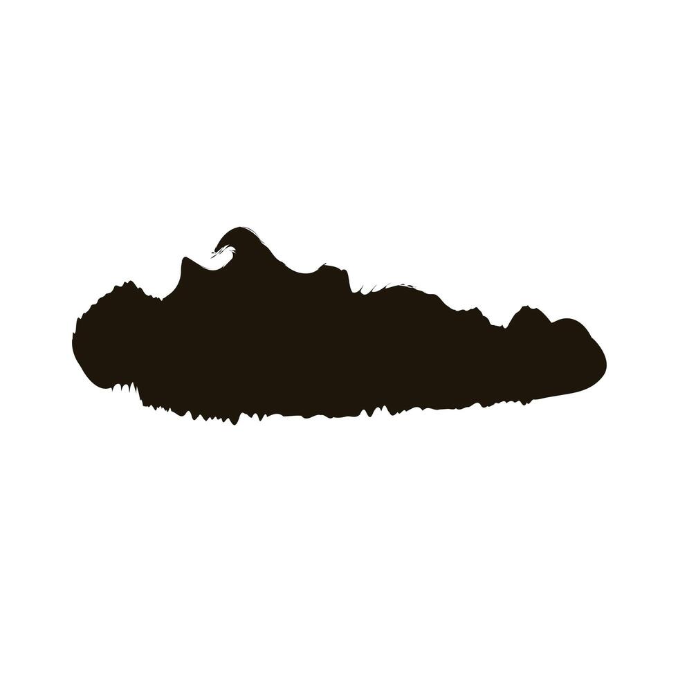 horizontal line creative design with brush stroke silhouette style vector