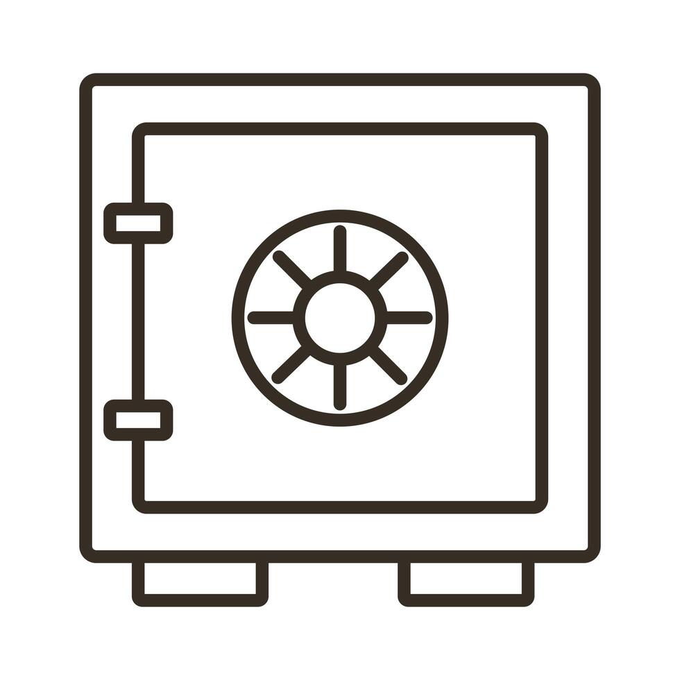 safe box line style icon vector