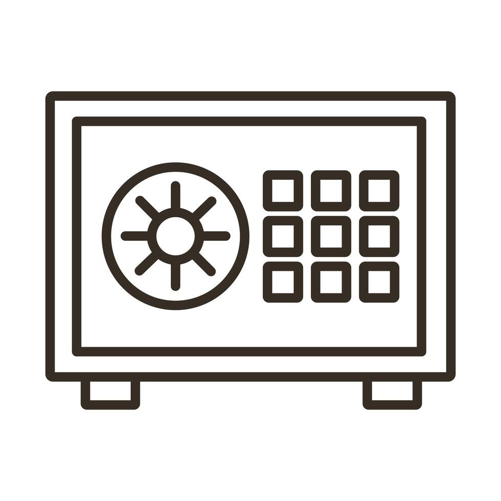 safe box line style icon vector