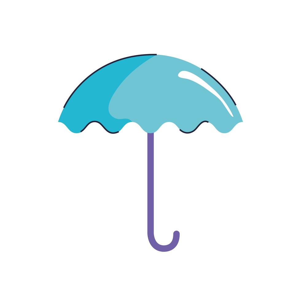 umbrella protection accessory isolated icon vector