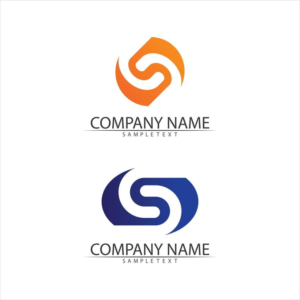 negocio corporativo s letra logo s fuente vector