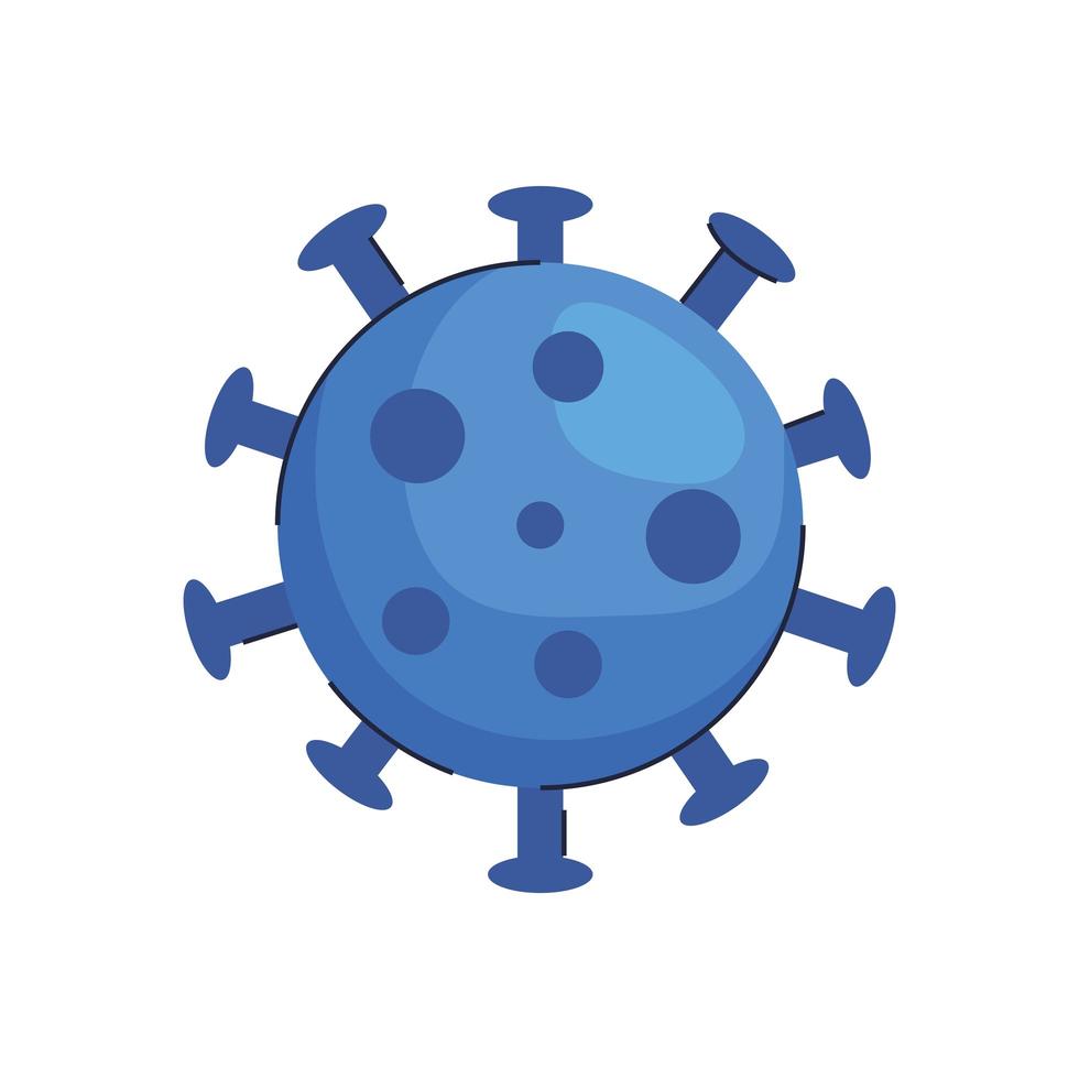 Icono aislado de partículas de virus covid19 vector
