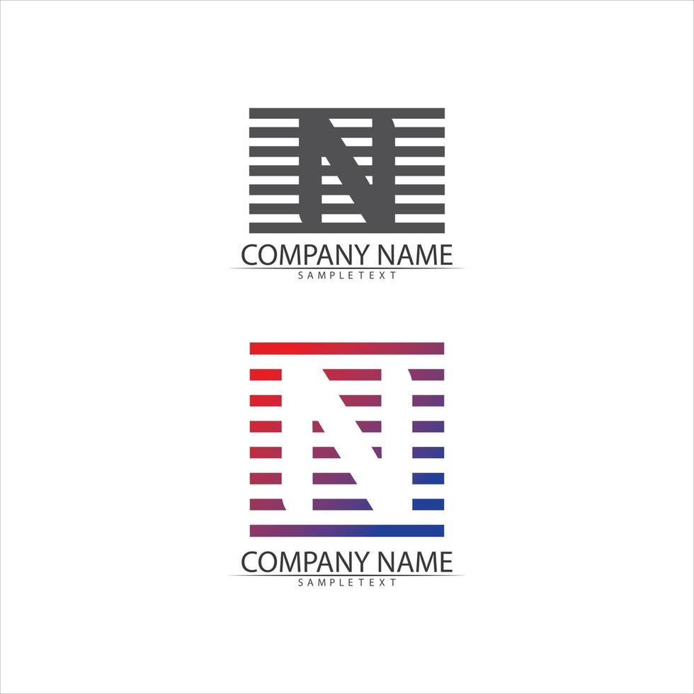 N Letter Logo Template vector