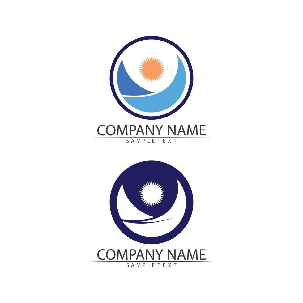 Water drop Logo Template vector wave abstract