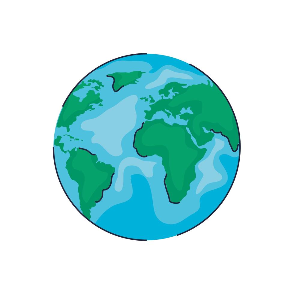 world planet earth ecology icon vector