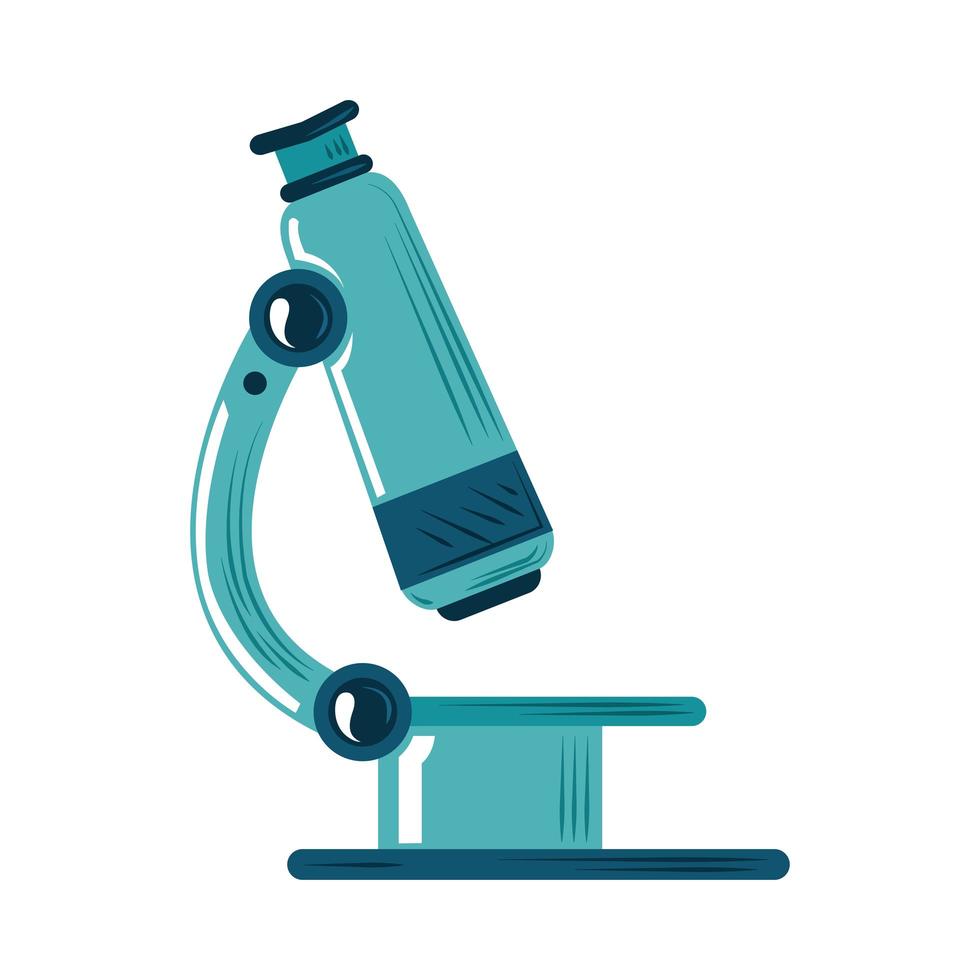 laboratory microscope science icon flat design vector