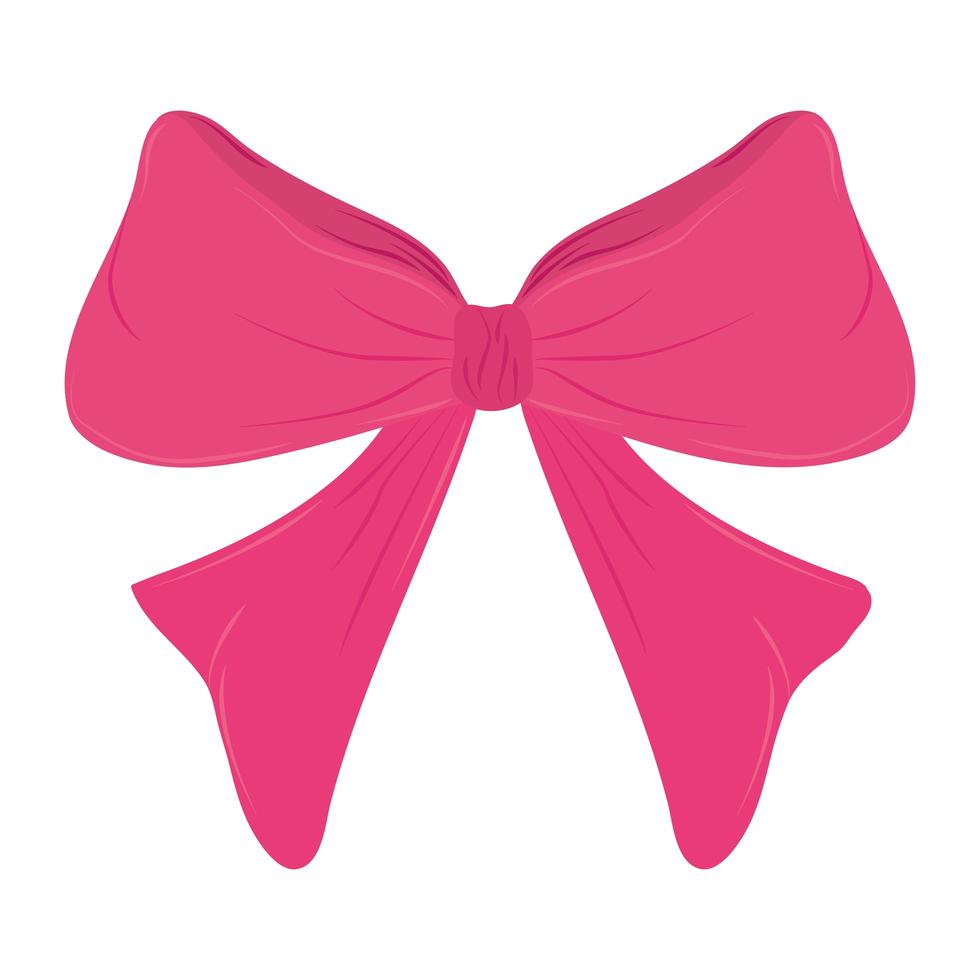 bow decoration ribbon isolated icon vector