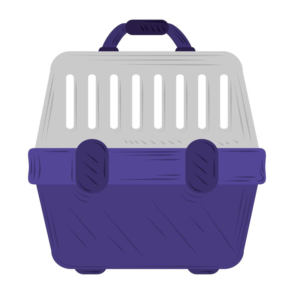 pet cage transport travel accessories on white background vector