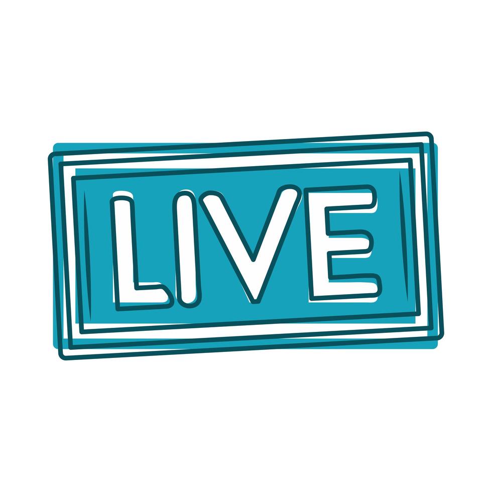 live broadcasting digital multimedia blue design vector