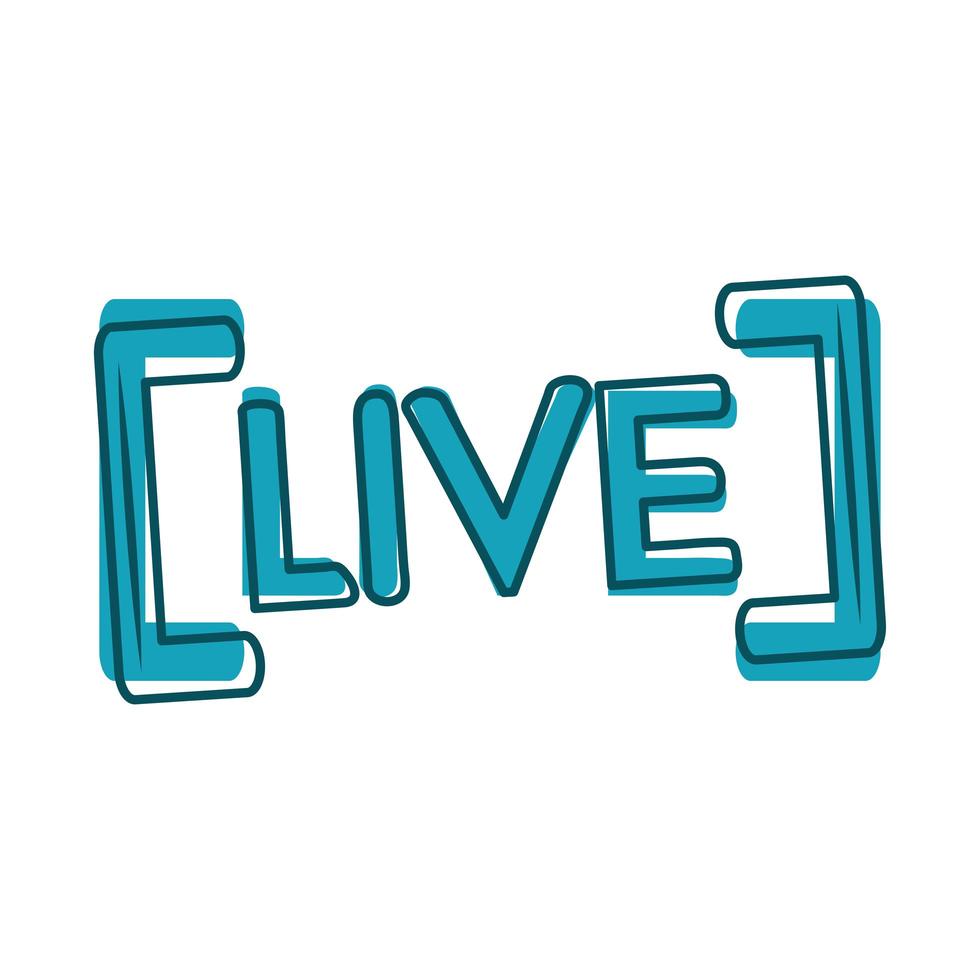 live social network user interface blue design vector