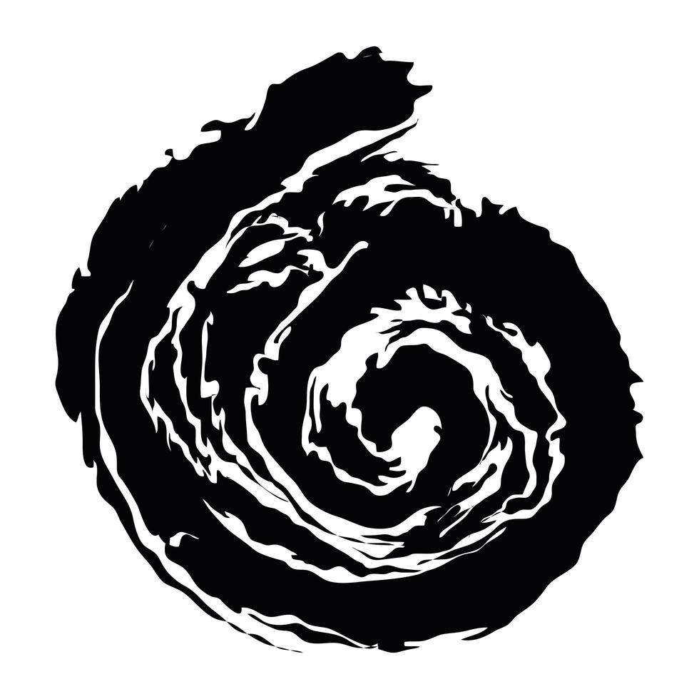 swirl shape black vector