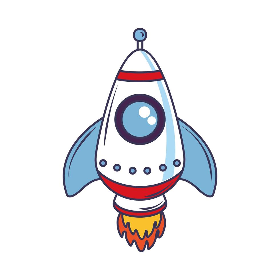 cute space spaceship vector