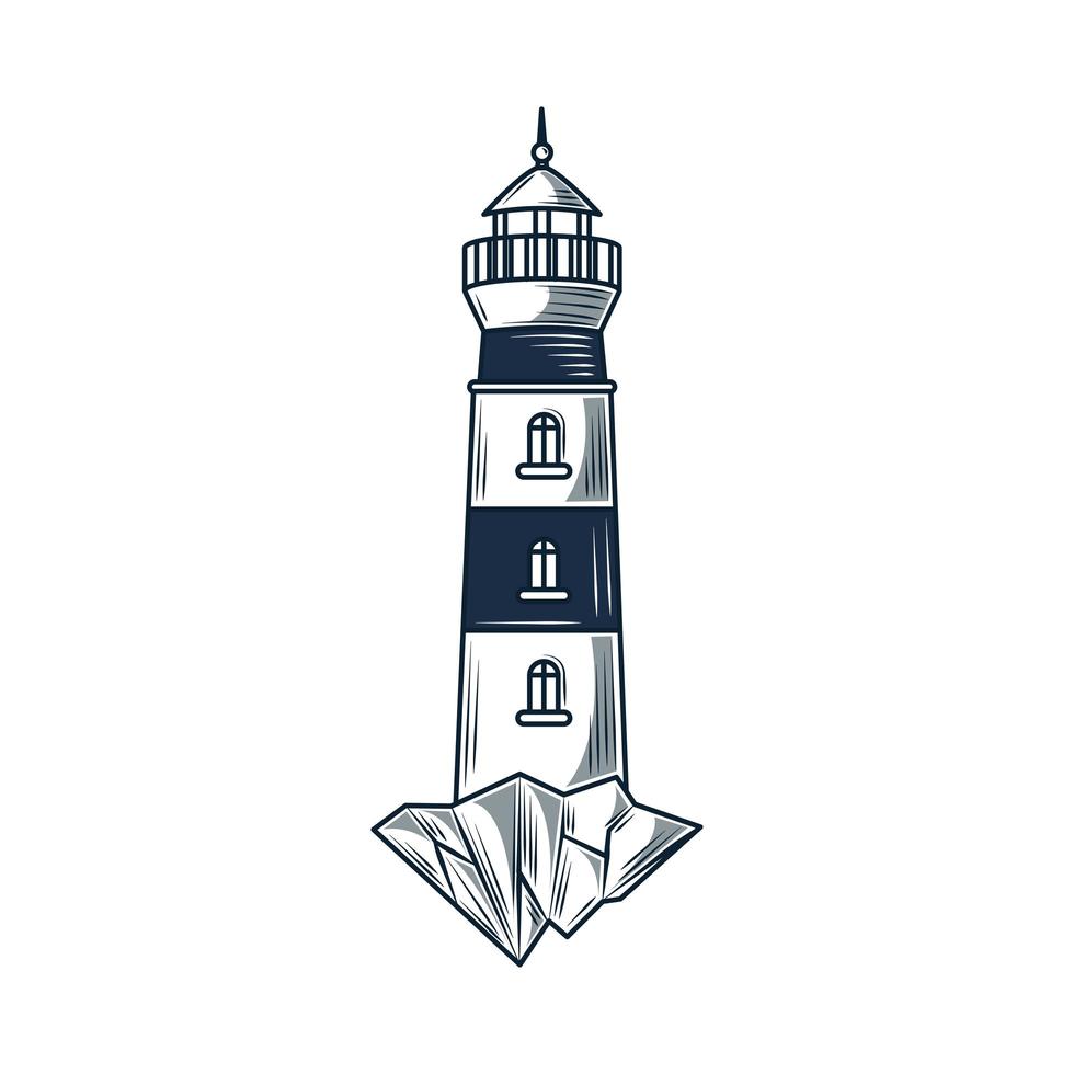 lighthouse maritime nautical vector