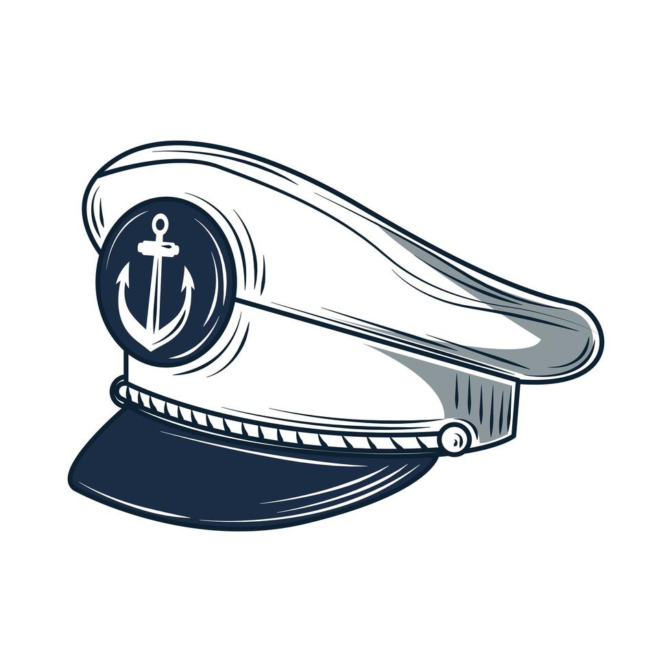 captain hat nautical vector