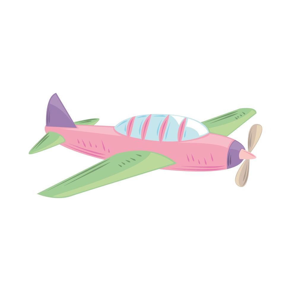 retro plane cartoon vector