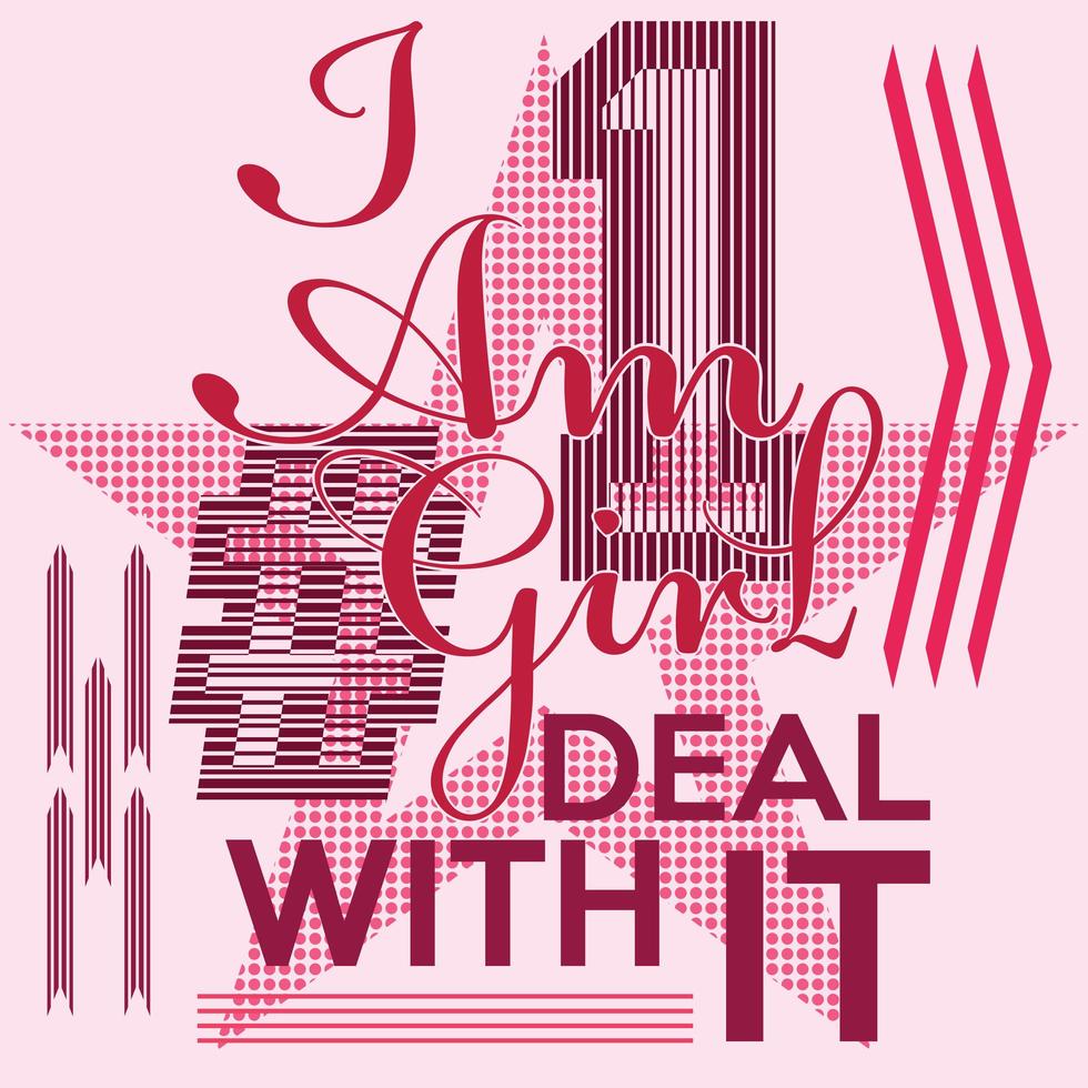 Tshirt Printing design typography graphics vector illustration Badge Applique Label Girl number one slogan