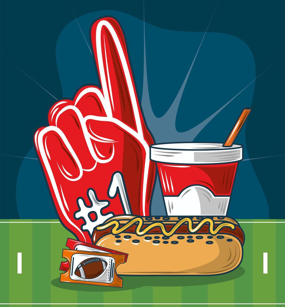 sports ticket food vector