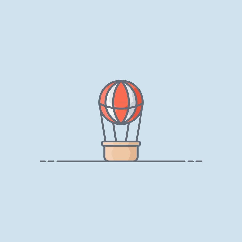 Air balloon vector icon illustration