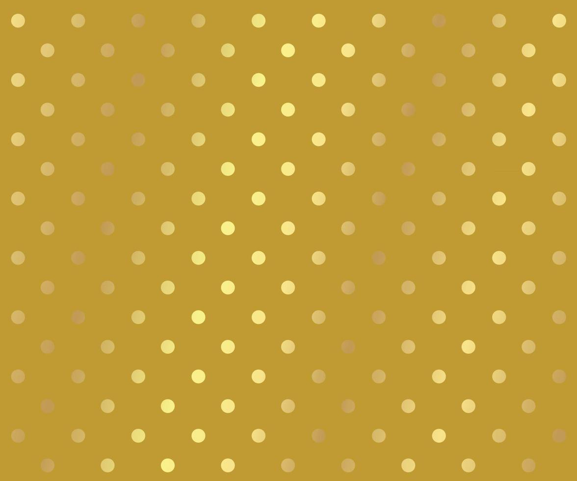 Gold polka dots background vector