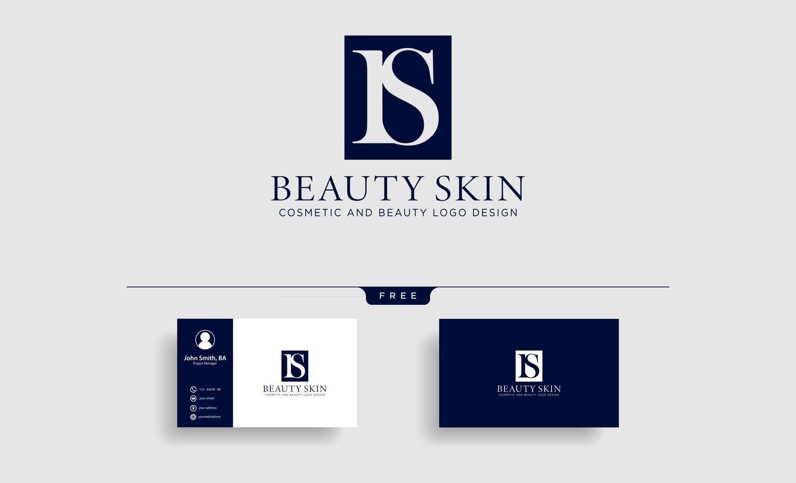 beauty cosmetic line art logo template vector illustration icon element isolated vector