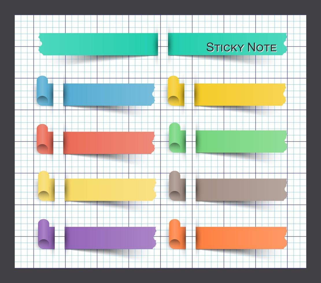 Sticky note on paper vector