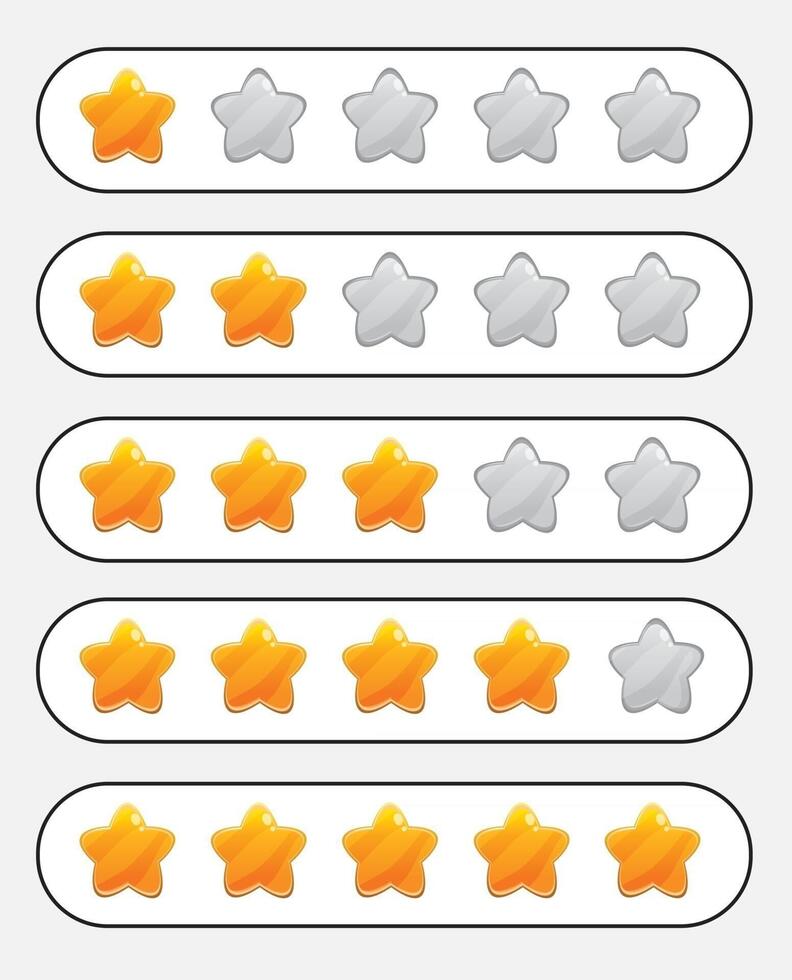 star rating game collection vector