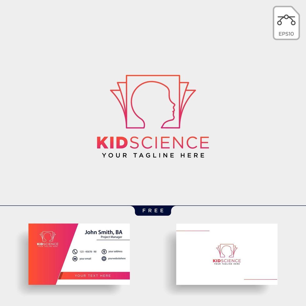 kids learning or science creative logo template vector illustration icon element isolated  vector file