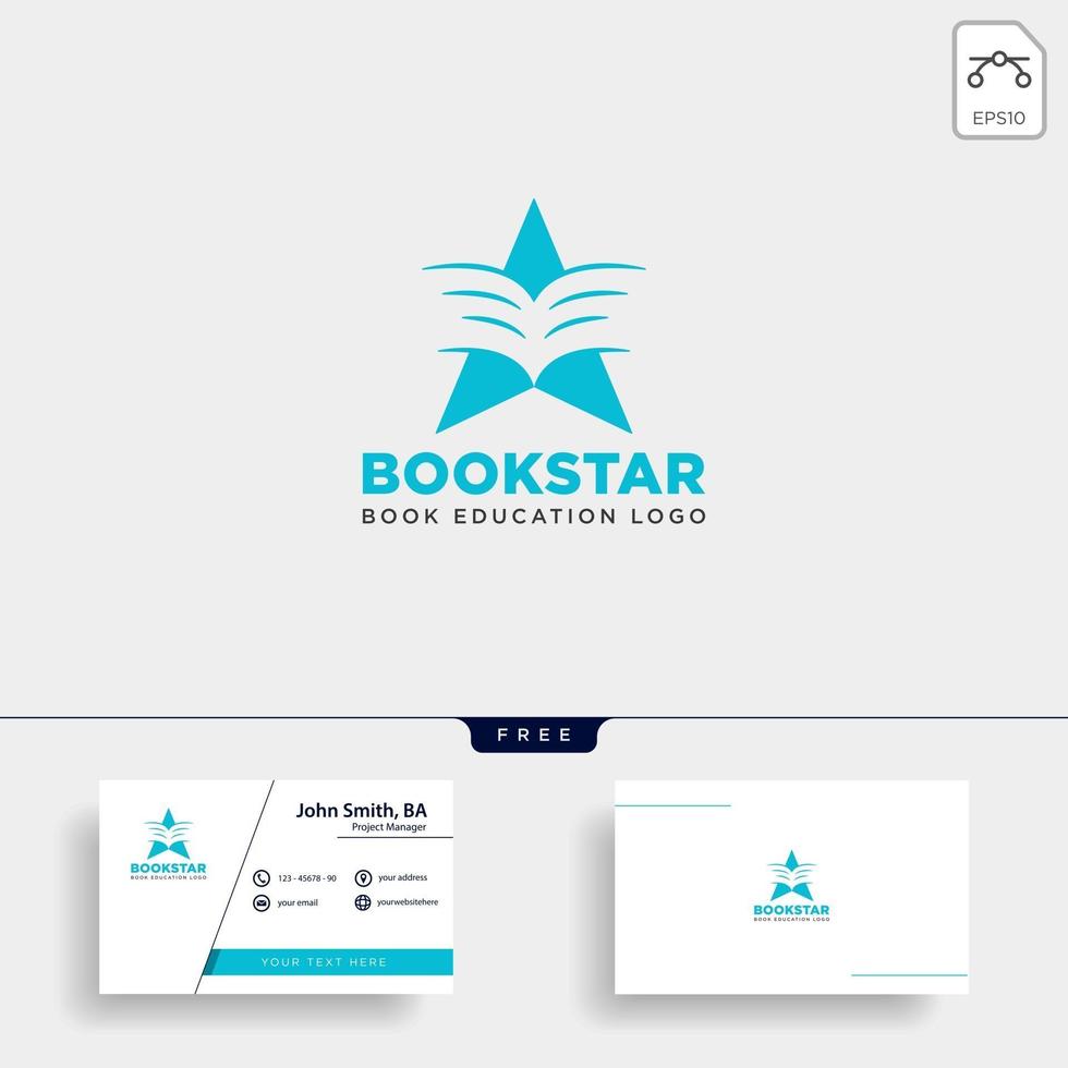 star book education gradient negative simple logo template vector illustration icon element isolated vector file