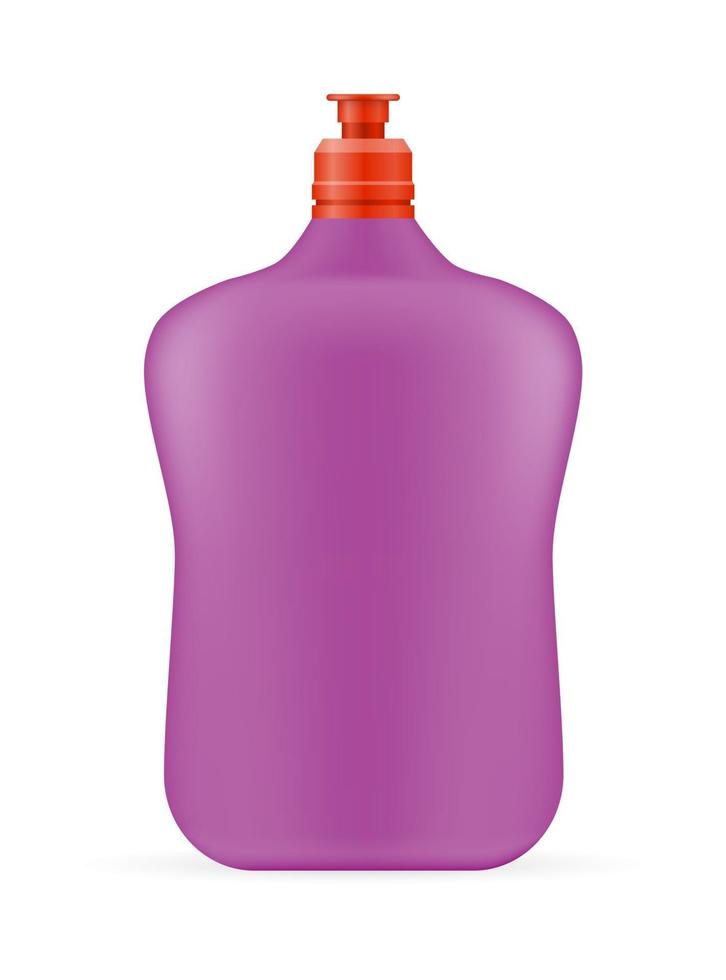 household cleaning products in a plastic bottle empty template blank stock vector illustration isolated on white background