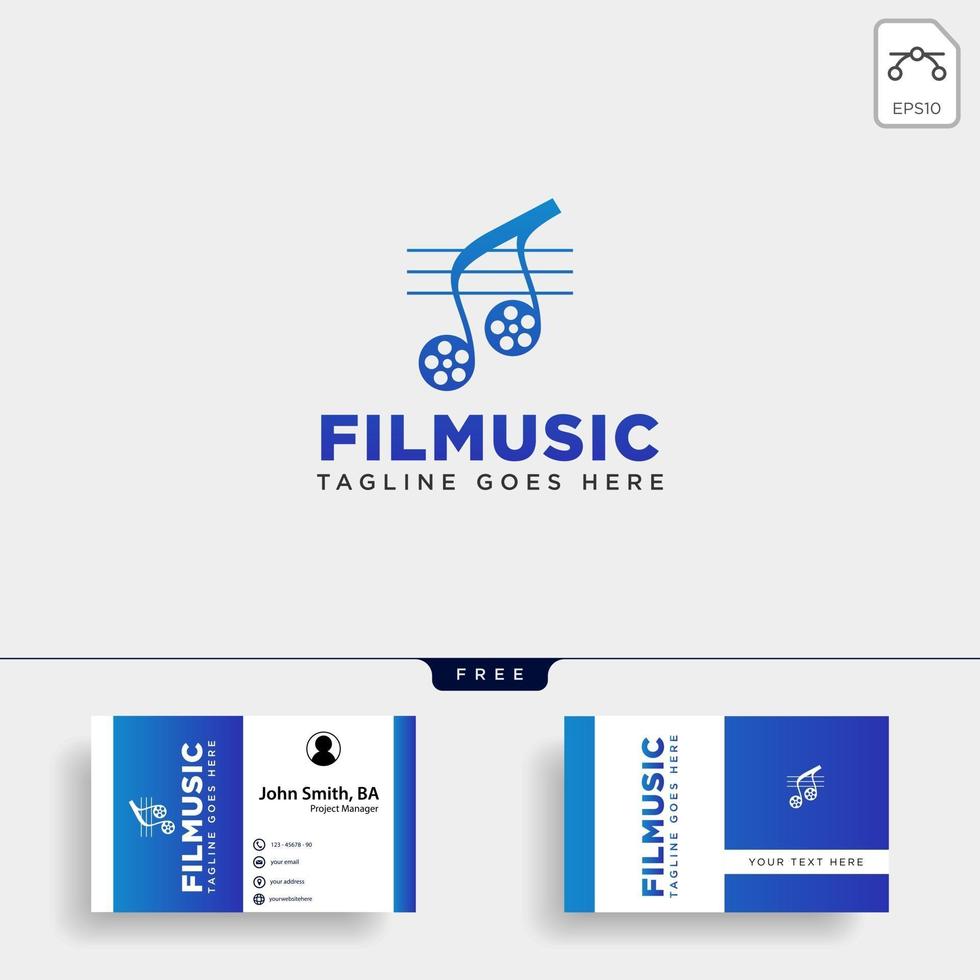 clip de música cine entretenimiento multimedia plantilla de logotipo simple ilustración vectorial archivo vectorial vector