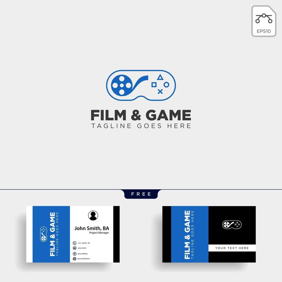 film game cinema joystick simple logo template vector illustration icon element isolated  vector file