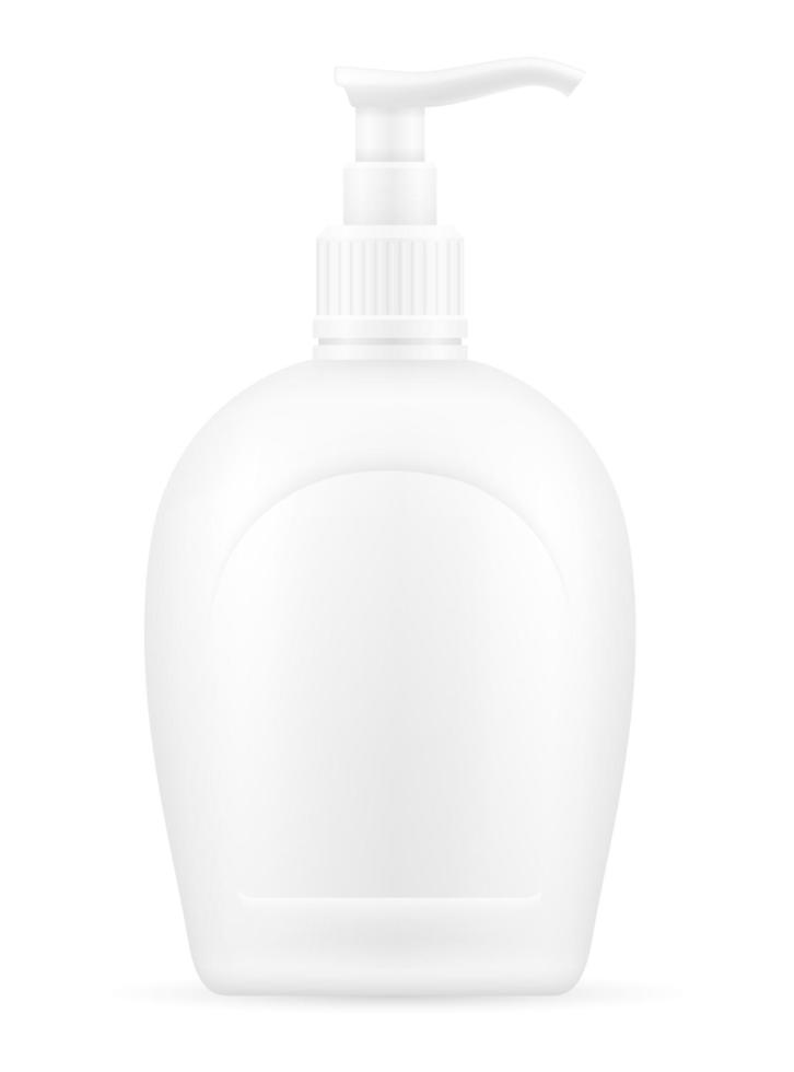 household cleaning products in a plastic bottle empty template blank stock vector illustration isolated on white background