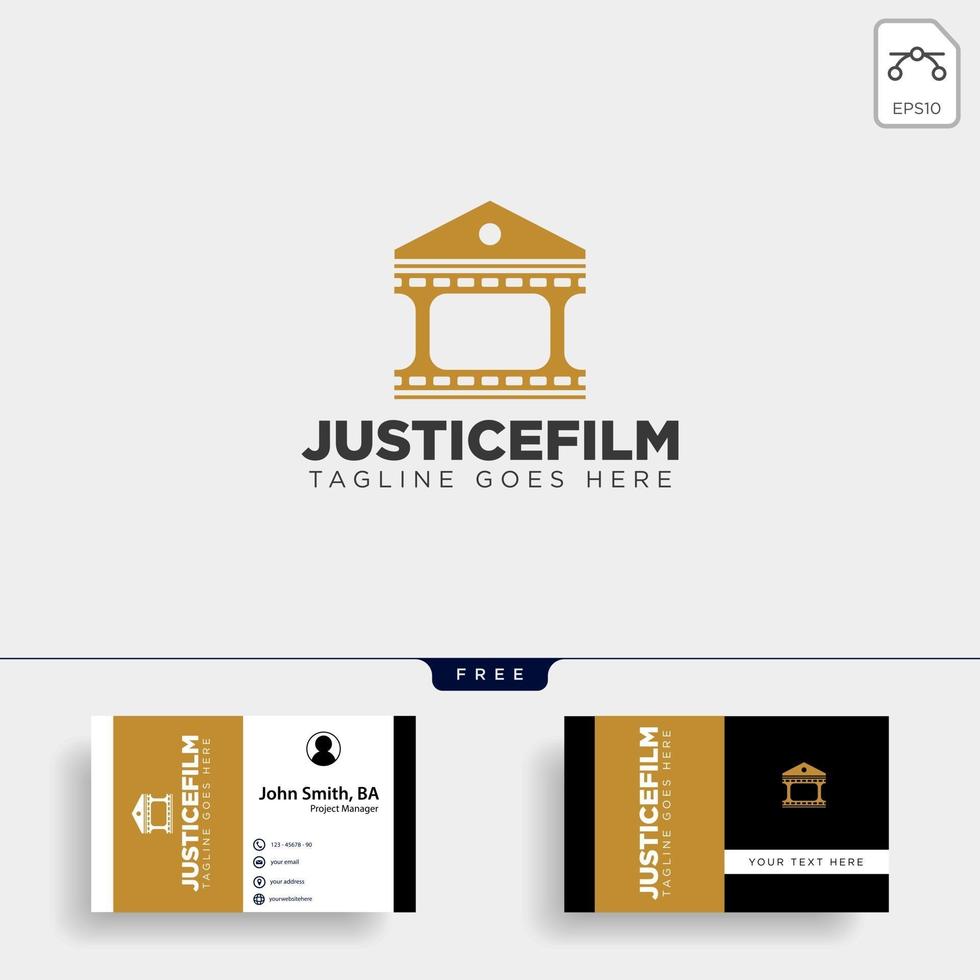 justicia cine casa película simple logo plantilla vector ilustración icono elemento vector archivo