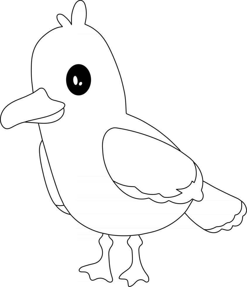 Seagull Kids Coloring Page Great For Beginner Coloring Book 2515856 Vector Art At Vecteezy