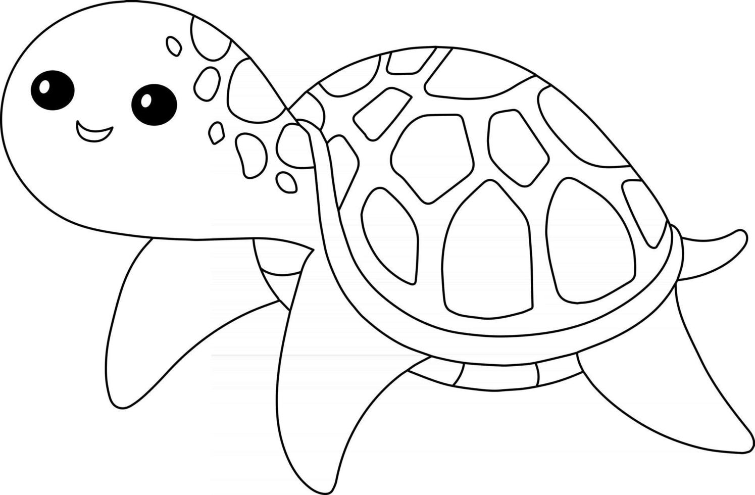 Sea Turtle Kids Coloring Page Great for Beginner Coloring Book ...