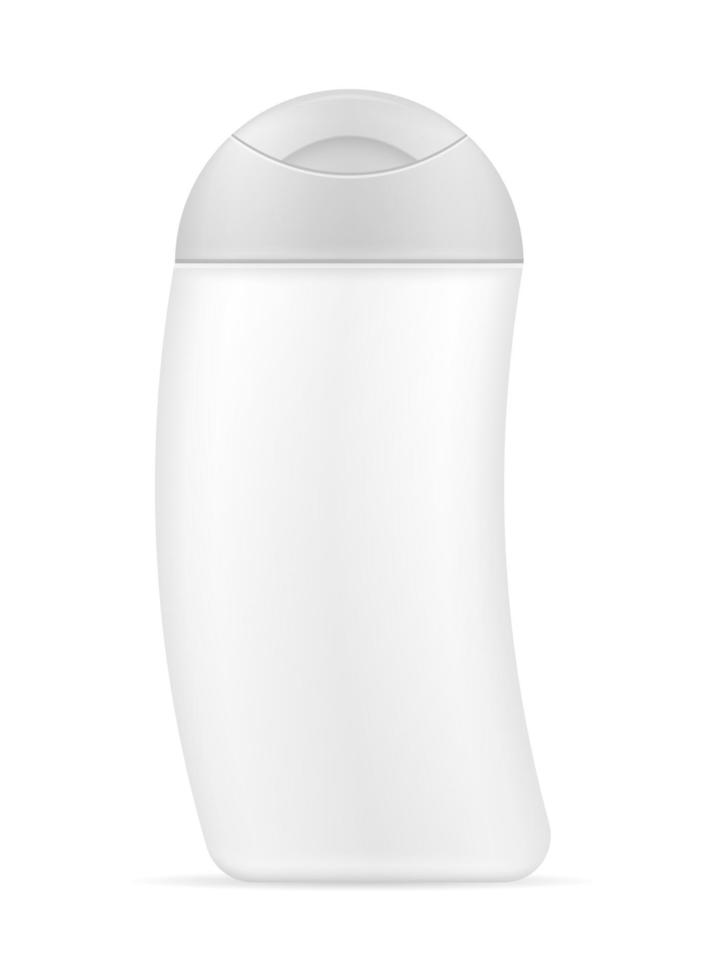 shampoo in a plastic bottle for washing hair empty template blank stock vector illustration isolated on white background