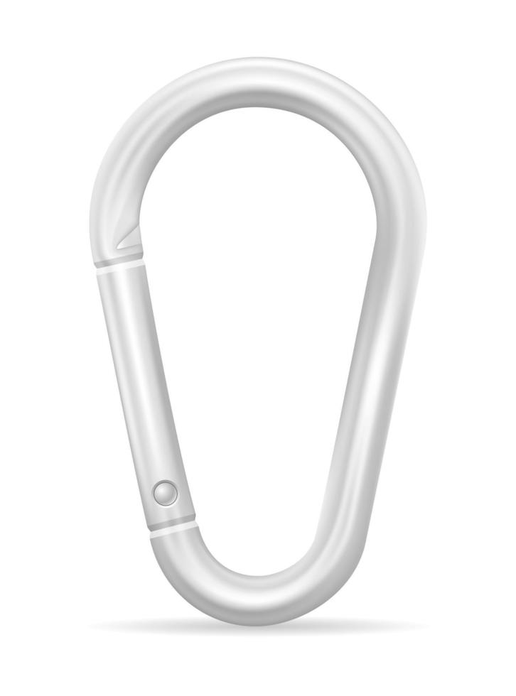 carabiner is fastened vector illustration isolated on white background