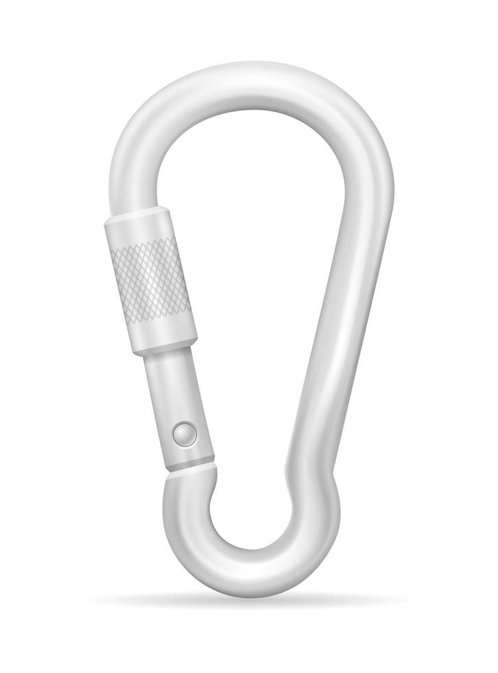 carabiner is fastened vector illustration isolated on white background