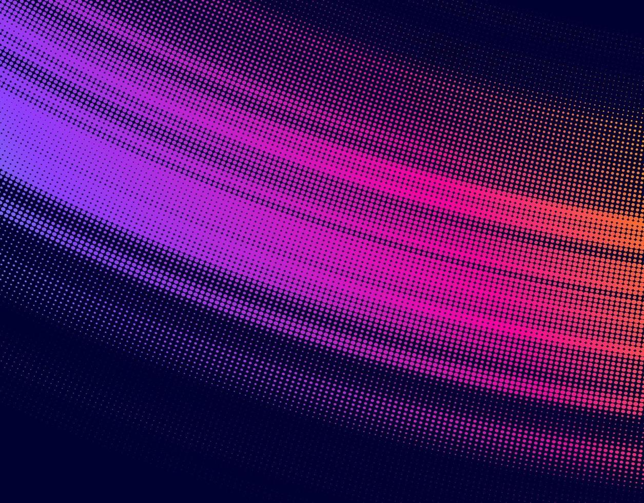 Halftone vibrant abstract background glowing halftone curving motion vector